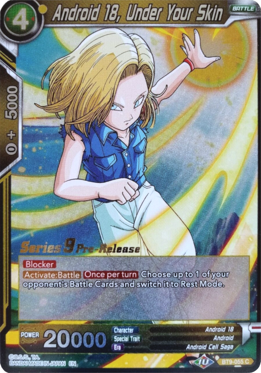 Android 18, Under Your Skin (BT9-055) [Universal Onslaught Prerelease Promos] | Fandemonia Ltd