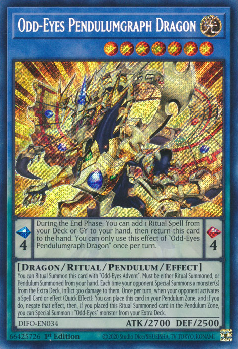 Odd-Eyes Pendulumgraph Dragon [DIFO-EN034] Secret Rare | Fandemonia Ltd