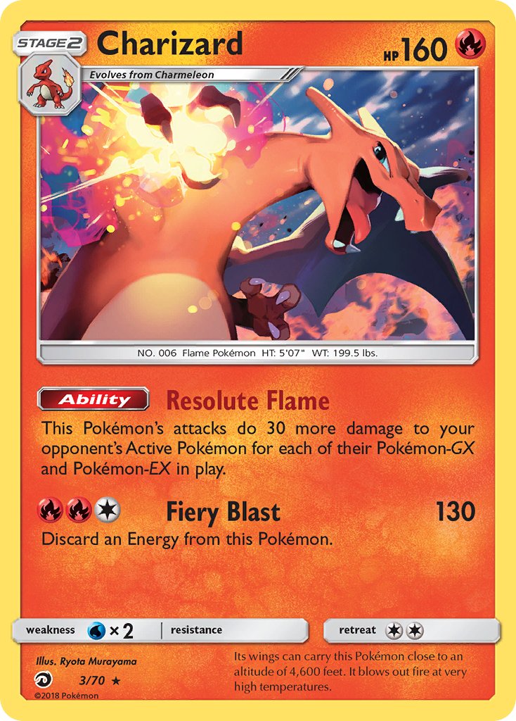 Charizard (3/70) (Let's Play, Eevee) (Theme Deck Exclusive) [Sun & Moon: Dragon Majesty] | Fandemonia Ltd