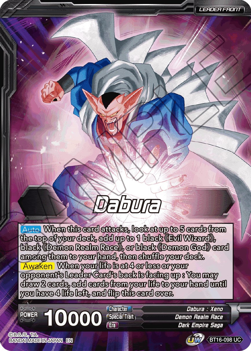 Dabura // Demon God Dabura, Diabolical Awakening (BT16-098) [Realm of the Gods Prerelease Promos] | Fandemonia Ltd