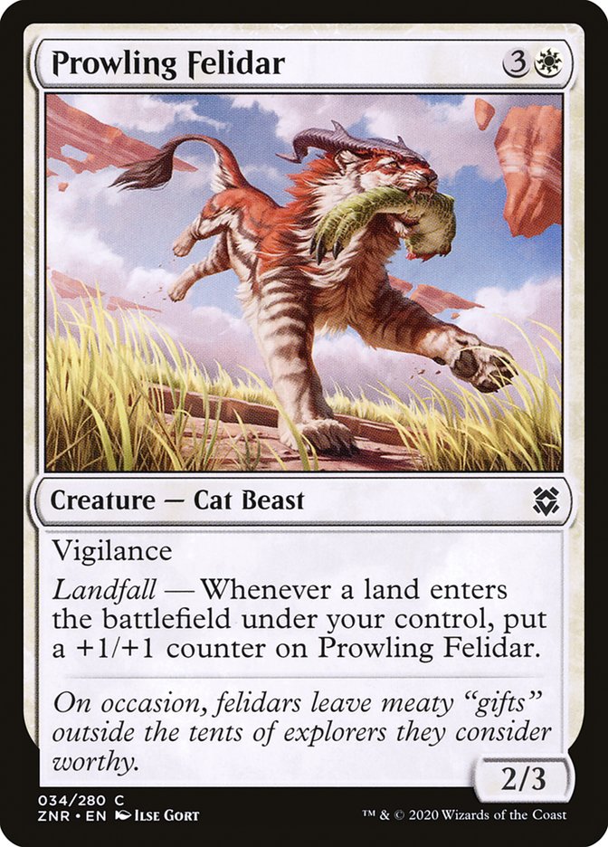 Prowling Felidar [Zendikar Rising] | Fandemonia Ltd