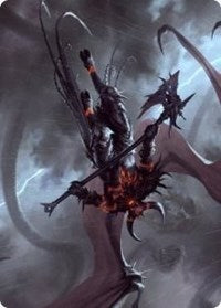Burning-Rune Demon Art Card [Kaldheim: Art Series] | Fandemonia Ltd