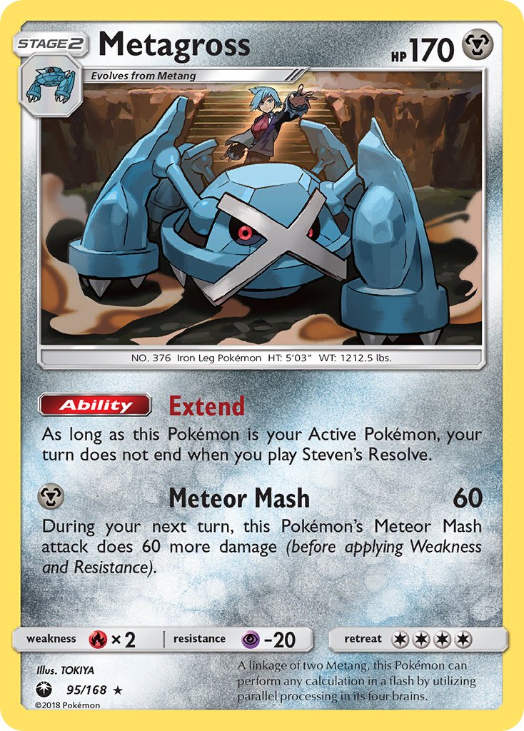 Metagross (95/168) (Prerelease Kit Exclusive) (Theme Deck Exclusive) [Sun & Moon: Celestial Storm] | Fandemonia Ltd