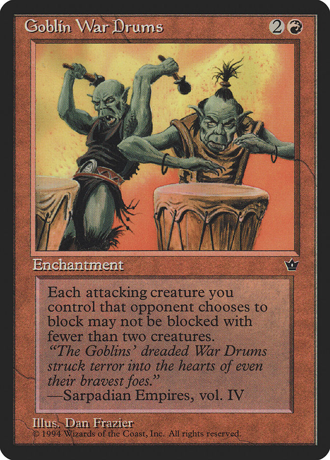 Goblin War Drums (Dan Frazier) [Fallen Empires] | Fandemonia Ltd