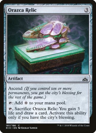 Orazca Relic [Rivals of Ixalan] | Fandemonia Ltd