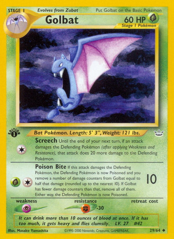 Golbat (29/64) [Neo Revelation 1st Edition] | Fandemonia Ltd