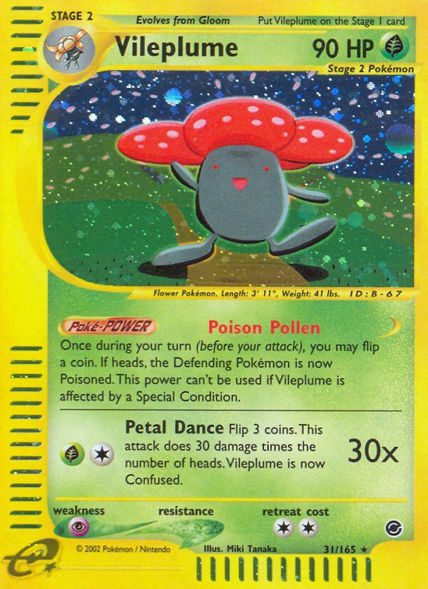 Vileplume (31/165) [Expedition: Base Set] | Fandemonia Ltd