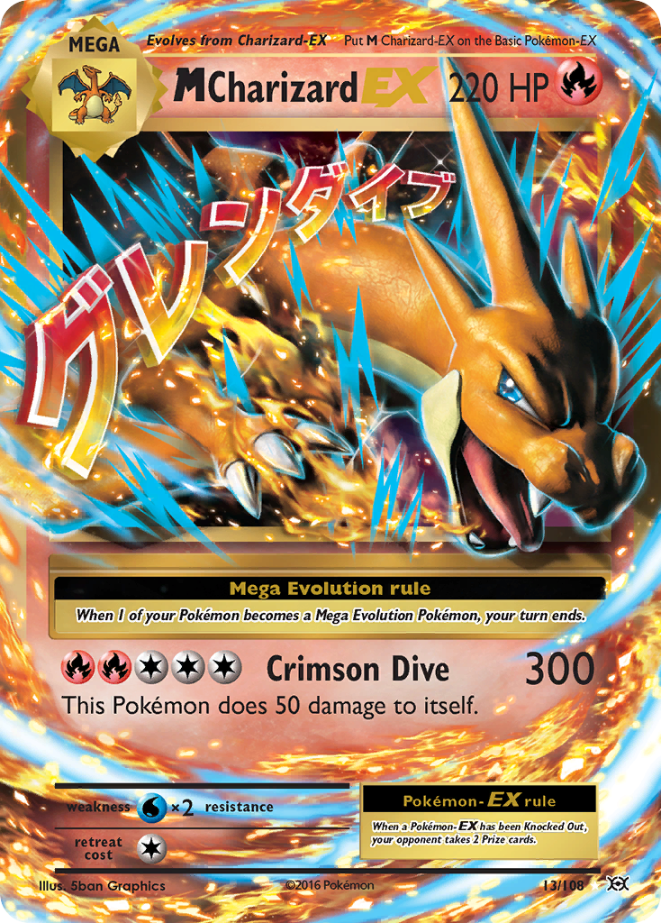 M Charizard EX (13/108) [XY: Evolutions] | Fandemonia Ltd