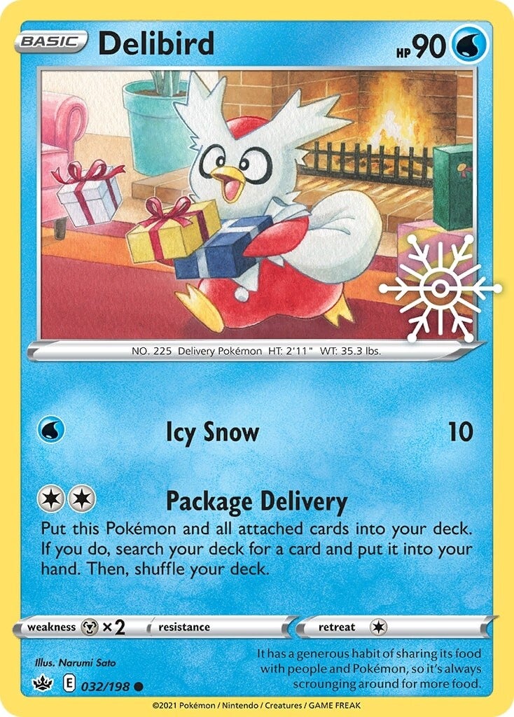 Delibird (032/198) (Holiday Calendar) [Sword & Shield: Chilling Reign] | Fandemonia Ltd