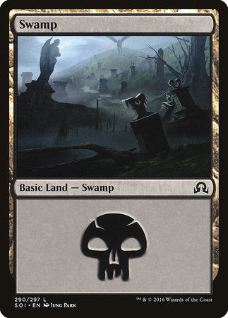 Swamp (290) [Shadows over Innistrad] | Fandemonia Ltd