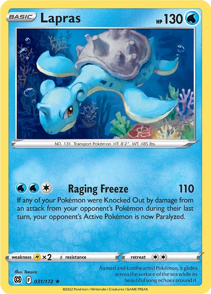 Lapras (031/172) [Sword & Shield: Brilliant Stars] | Fandemonia Ltd