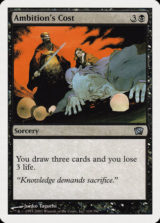 Ambition's Cost [Eighth Edition] | Fandemonia Ltd