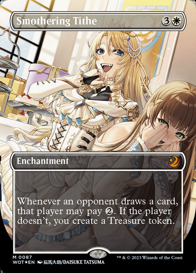 Smothering Tithe (Anime Borderless) (Confetti Foil) [Wilds of Eldraine: Enchanting Tales] | Fandemonia Ltd