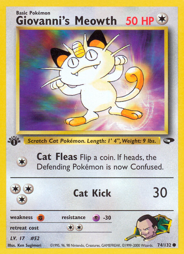 Giovanni's Meowth (74/132) [Gym Challenge 1st Edition] | Fandemonia Ltd