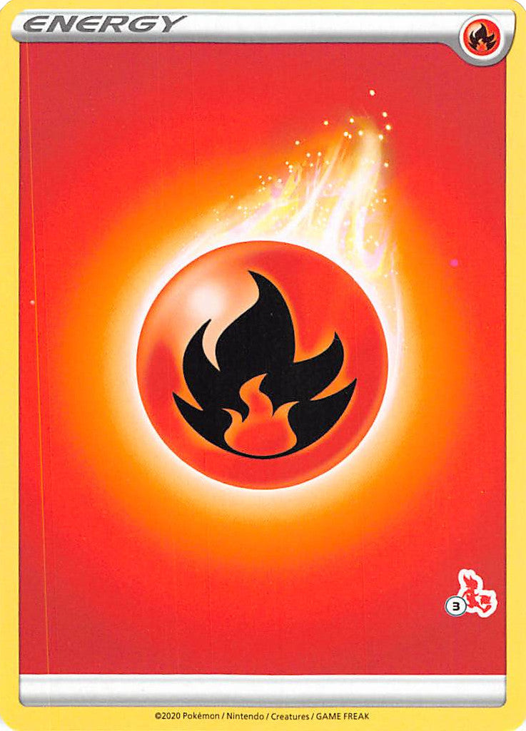 Fire Energy (Cinderace Stamp #3) [Battle Academy 2022] | Fandemonia Ltd