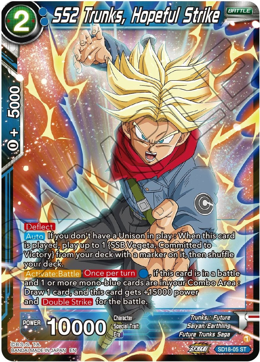 SS2 Trunks, Hopeful Strike (SD18-05) [Dawn of the Z-Legends] | Fandemonia Ltd