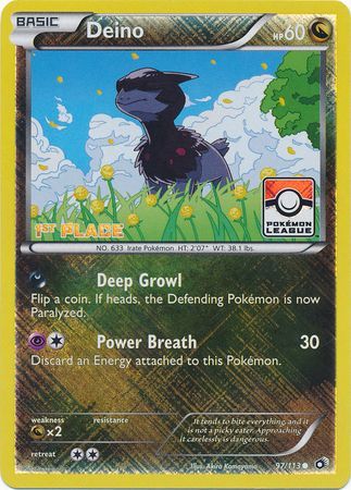 Deino (97/113) (League Promo 1st Place) [Black & White: Legendary Treasures] | Fandemonia Ltd