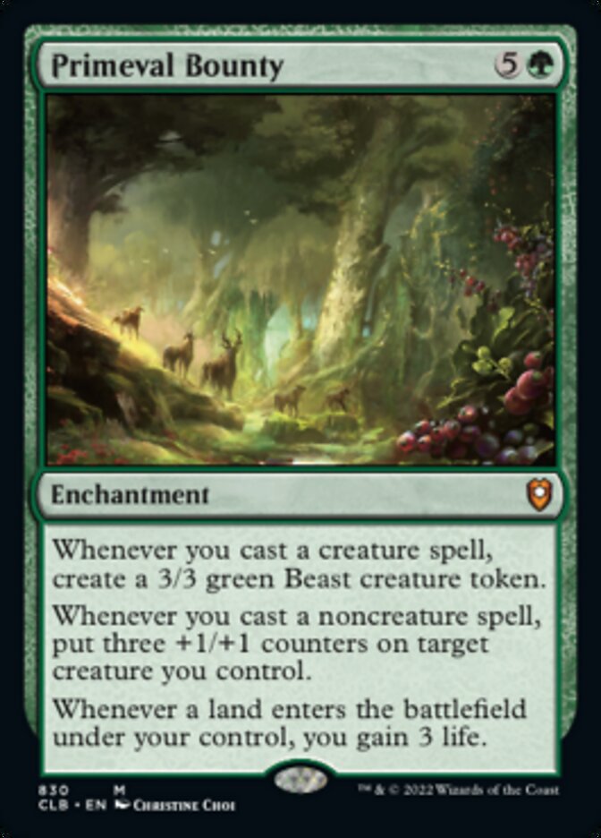 Primeval Bounty [Commander Legends: Battle for Baldur's Gate] | Fandemonia Ltd
