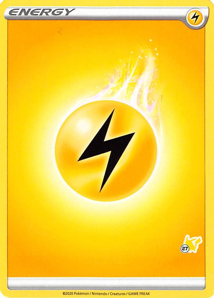 Lightning Energy (Pikachu Stamp #27) [Battle Academy 2022] | Fandemonia Ltd