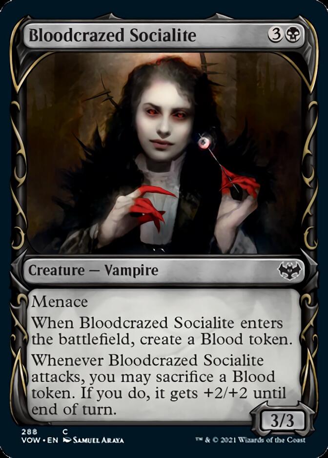 Bloodcrazed Socialite (Showcase Fang Frame) [Innistrad: Crimson Vow] | Fandemonia Ltd