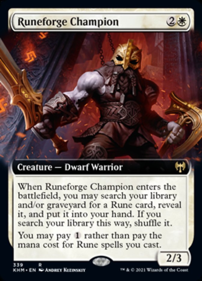 Runeforge Champion (Extended Art) [Kaldheim] | Fandemonia Ltd
