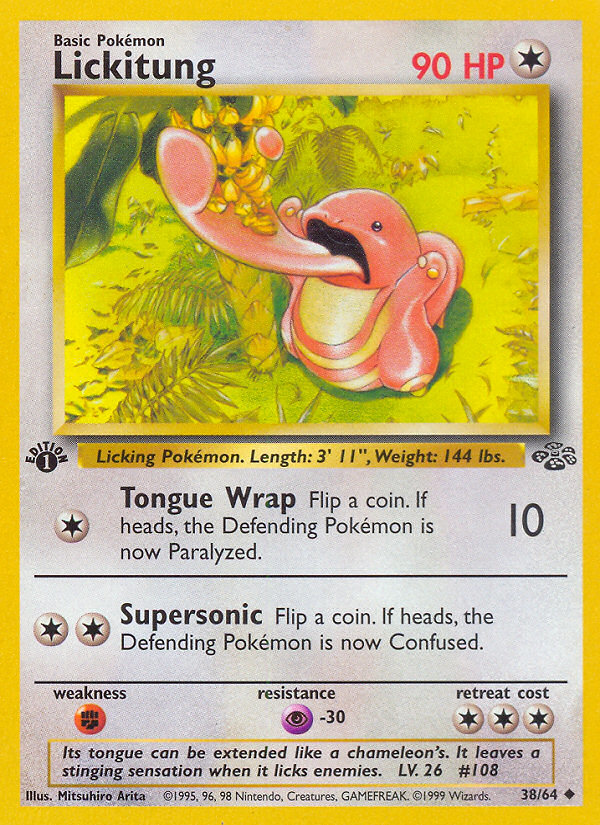 Lickitung (38/64) [Jungle 1st Edition] | Fandemonia Ltd