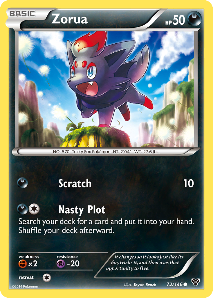 Zorua (72/146) [XY: Base Set] | Fandemonia Ltd