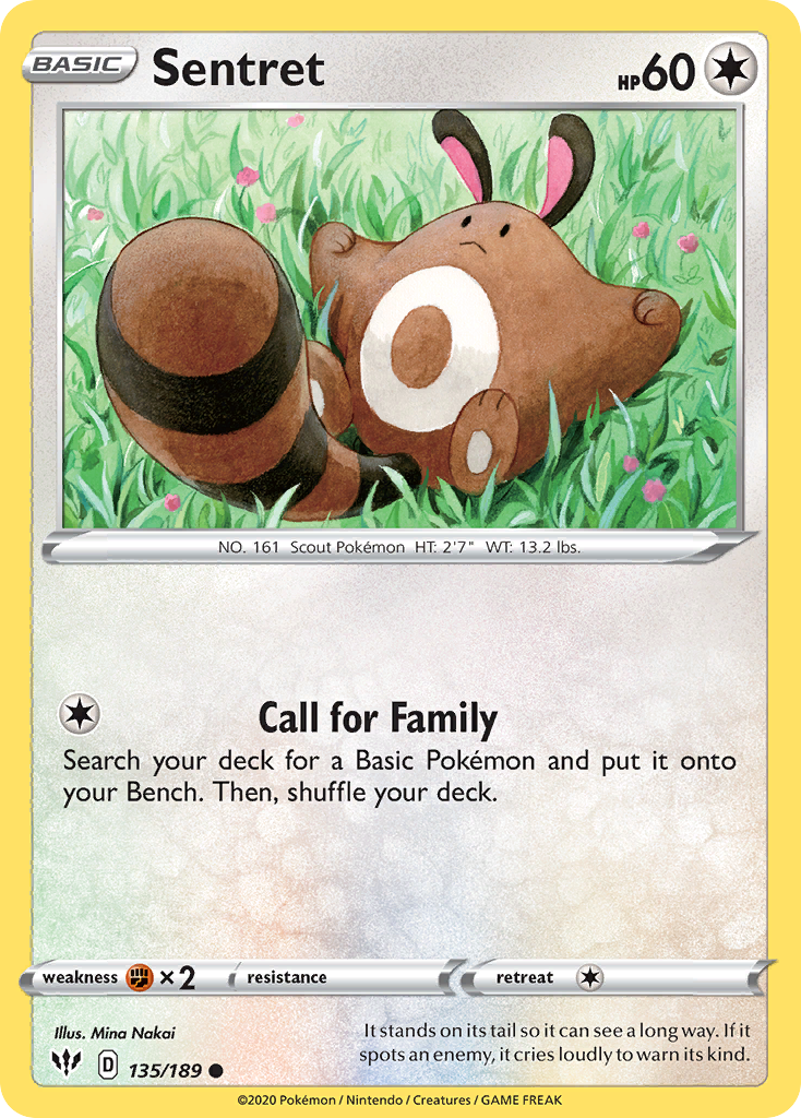 Sentret (135/189) [Sword & Shield: Darkness Ablaze] | Fandemonia Ltd