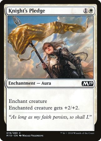 Knight's Pledge [Core Set 2019] | Fandemonia Ltd