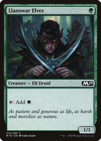 Llanowar Elves [Core Set 2019] | Fandemonia Ltd