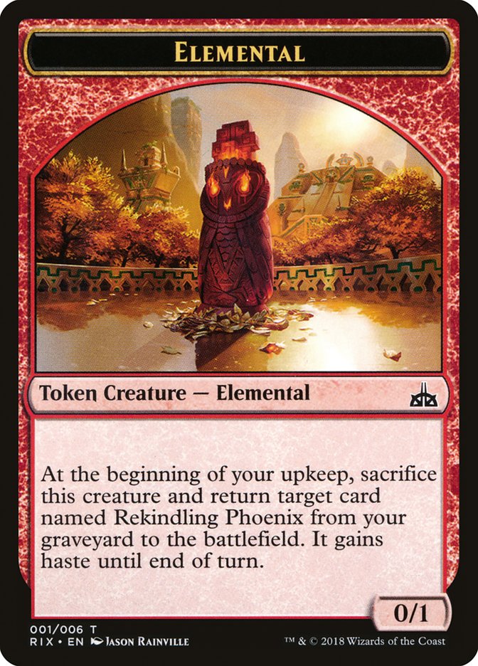 Elemental (001/006) [Rivals of Ixalan Tokens] | Fandemonia Ltd