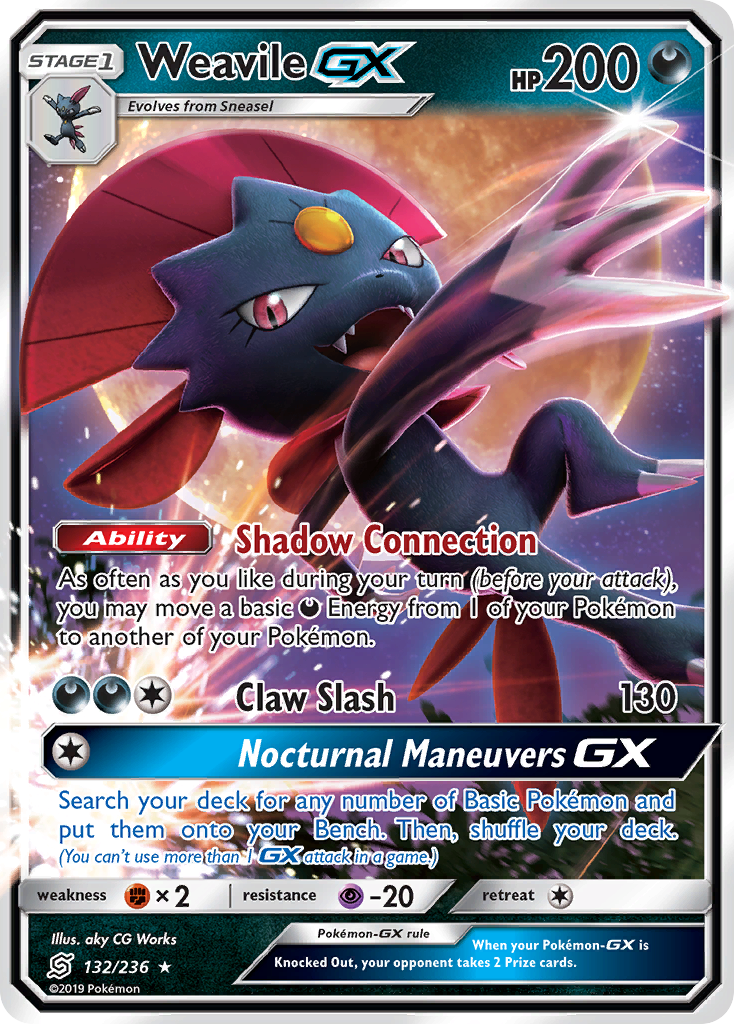 Weavile GX (132/236) [Sun & Moon: Unified Minds] | Fandemonia Ltd