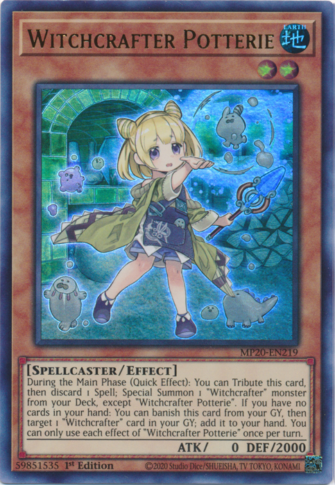 Witchcrafter Potterie [MP20-EN219] Ultra Rare | Fandemonia Ltd