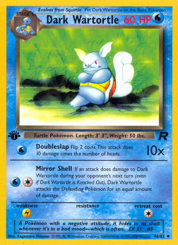 Dark Wartortle (46/82) [Team Rocket 1st Edition] | Fandemonia Ltd