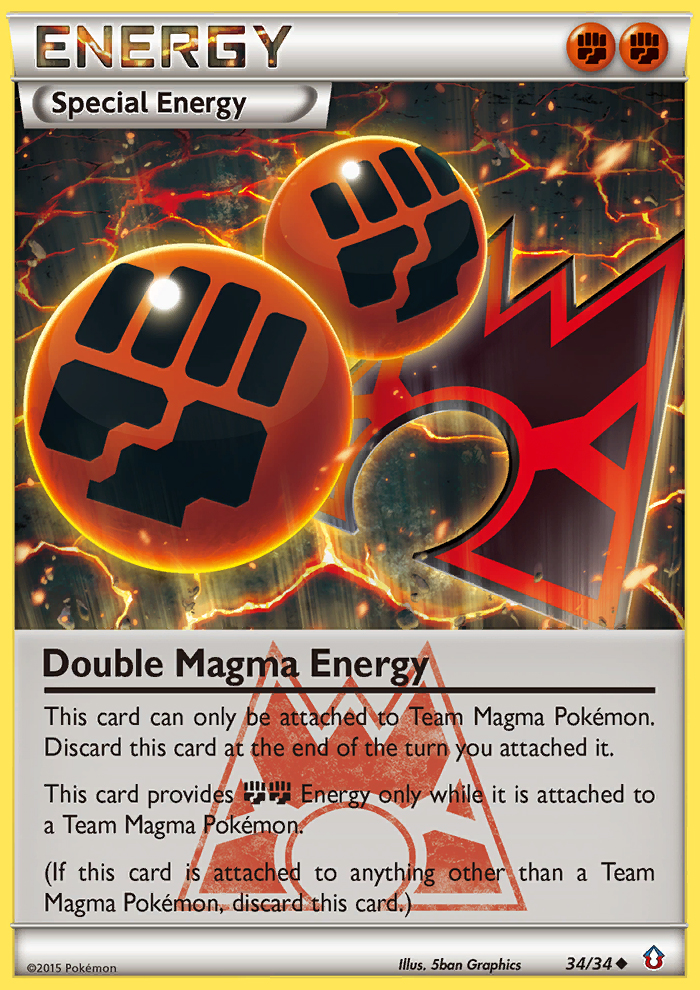 Double Magma Energy (34/34) [XY: Double Crisis] | Fandemonia Ltd