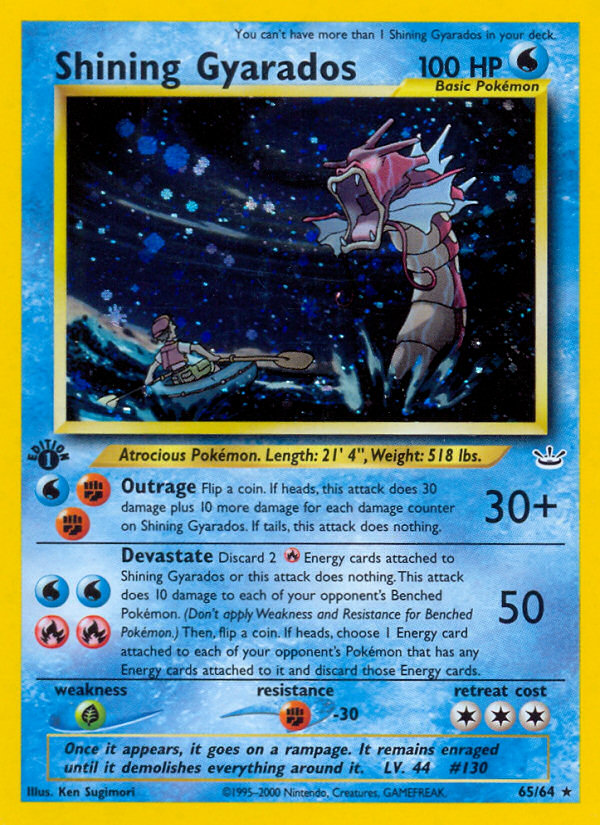 Shining Gyarados (65/64) [Neo Revelation 1st Edition] | Fandemonia Ltd