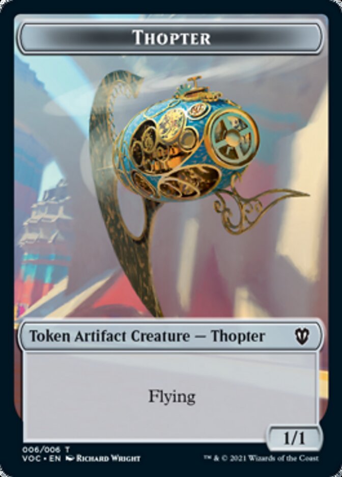 Spirit (003) // Thopter Double-sided Token [Innistrad: Crimson Vow Commander Tokens] | Fandemonia Ltd