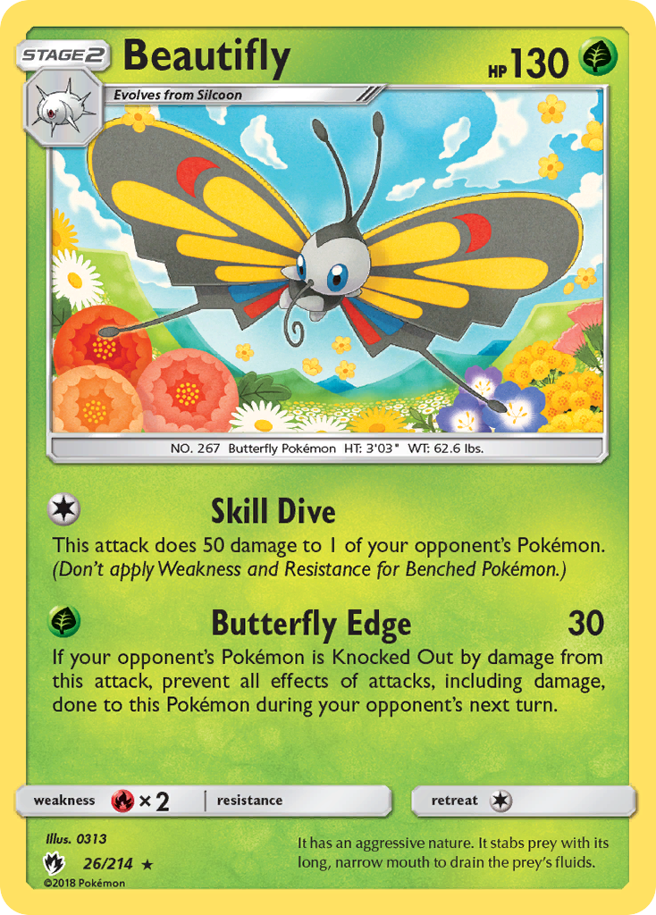 Beautifly (26/214) [Sun & Moon: Lost Thunder] | Fandemonia Ltd