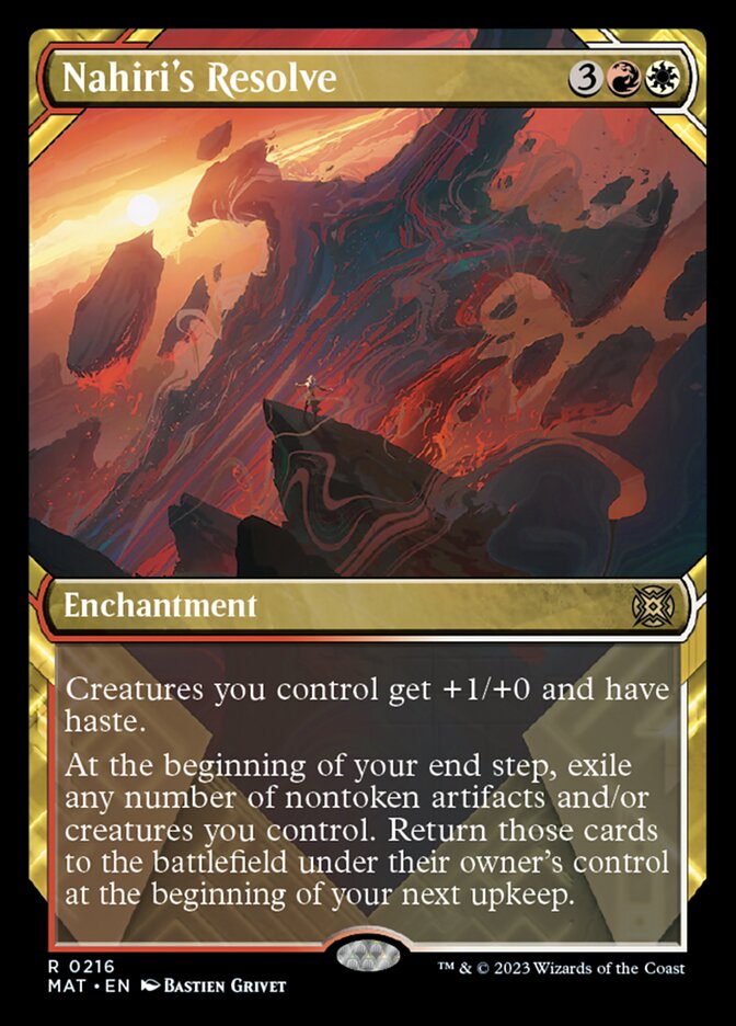 Nahiri's Resolve (Showcase Halo Foil) [March of the Machine: The Aftermath] | Fandemonia Ltd