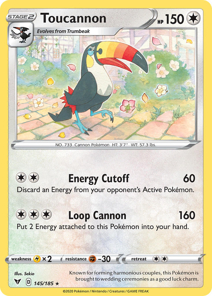 Toucannon (145/185) [Sword & Shield: Vivid Voltage] | Fandemonia Ltd