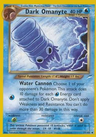 Dark Omanyte (37/105) [Neo Destiny Unlimited] | Fandemonia Ltd