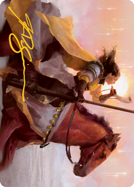 Sunrise Cavalier Art Card (Gold-Stamped Signature) [Innistrad: Midnight Hunt Art Series] | Fandemonia Ltd