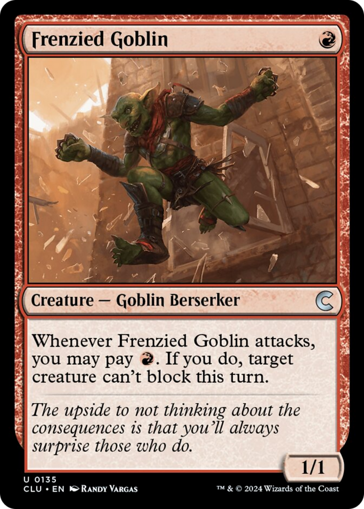 Frenzied Goblin [Ravnica: Clue Edition] | Fandemonia Ltd