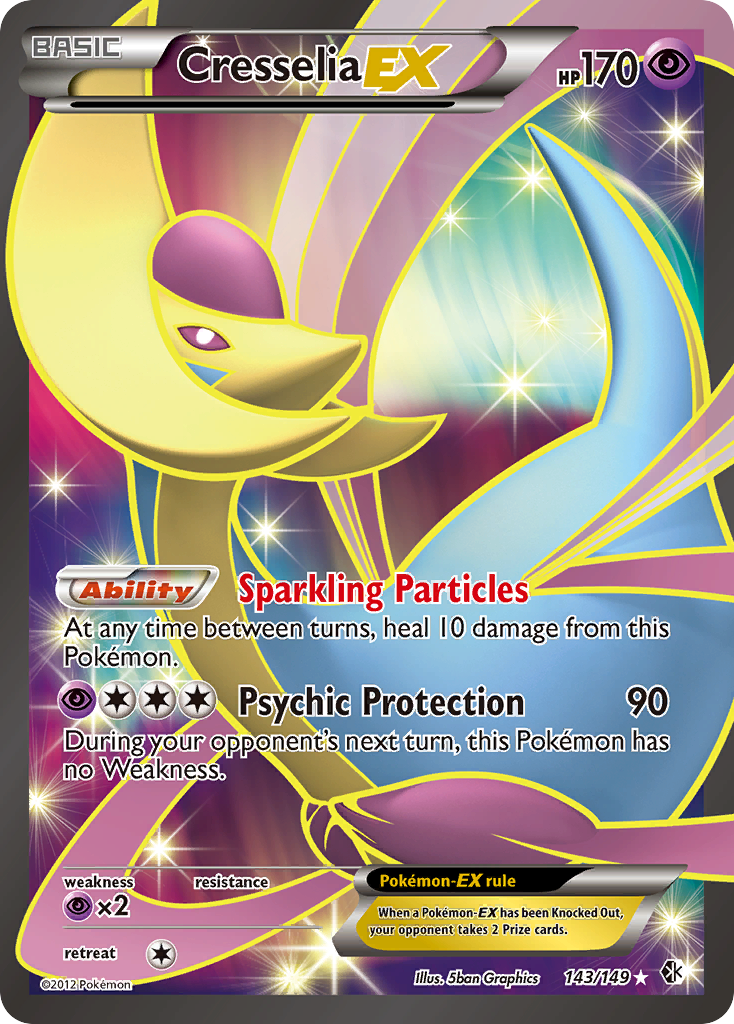 Cresselia EX (143/149) [Black & White: Boundaries Crossed] | Fandemonia Ltd