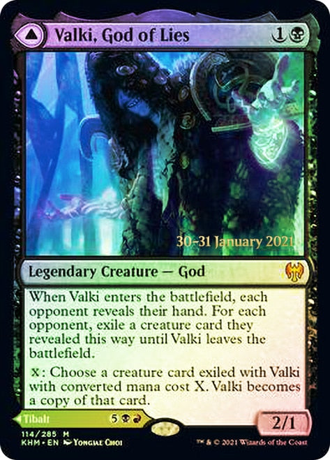 Valki, God of Lies // Tibalt, Cosmic Impostor  [Kaldheim Prerelease Promos] | Fandemonia Ltd