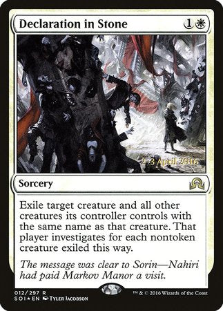 Declaration in Stone [Shadows over Innistrad Promos] | Fandemonia Ltd