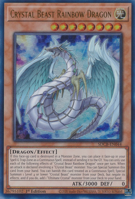 Crystal Beast Rainbow Dragon [SDCB-EN044] Ultra Rare | Fandemonia Ltd