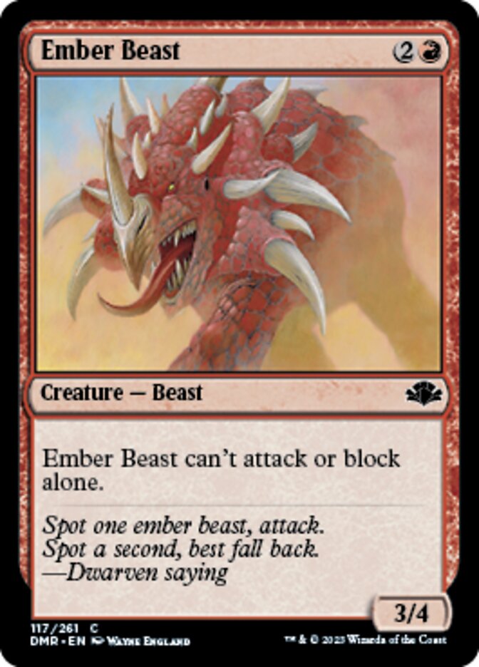 Ember Beast [Dominaria Remastered] | Fandemonia Ltd