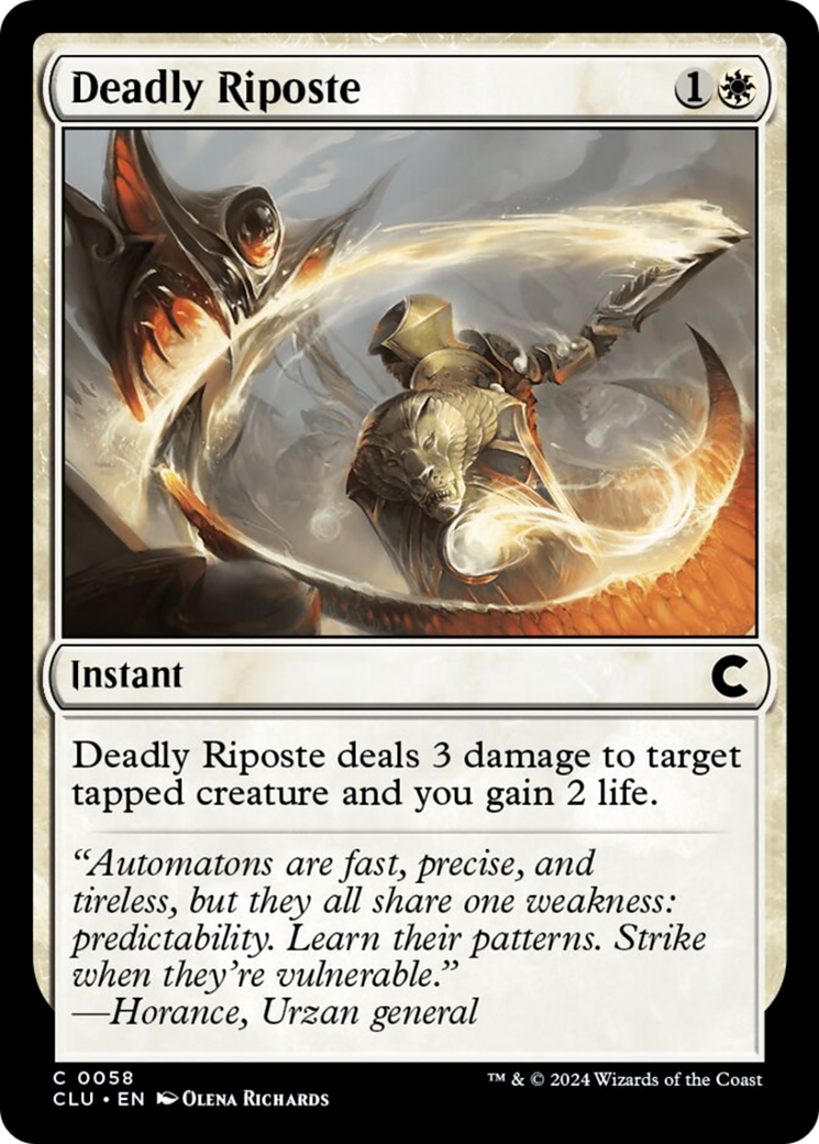 Deadly Riposte [Ravnica: Clue Edition] | Fandemonia Ltd