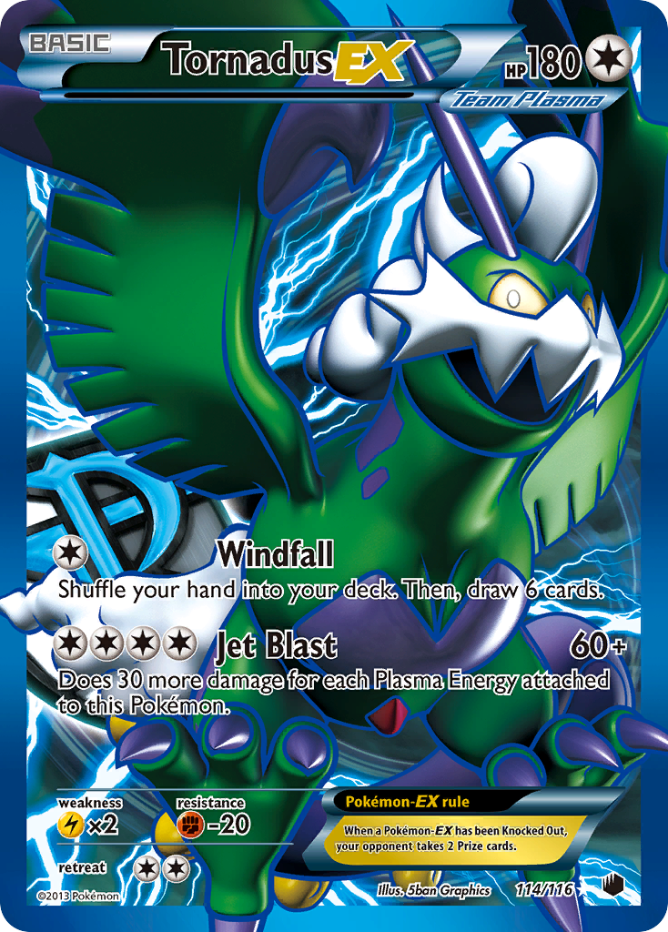 Tornadus EX (114/116) [Black & White: Plasma Freeze] | Fandemonia Ltd